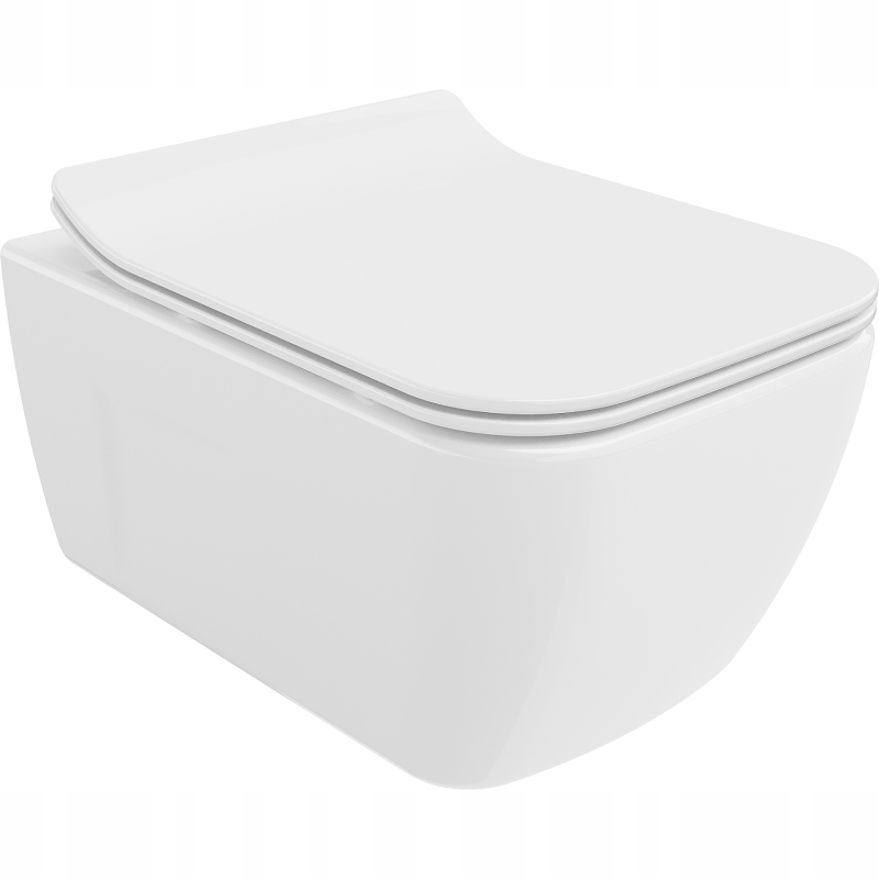 Mexen Margo Wc mísa Rimless s deskou slim, Bílá