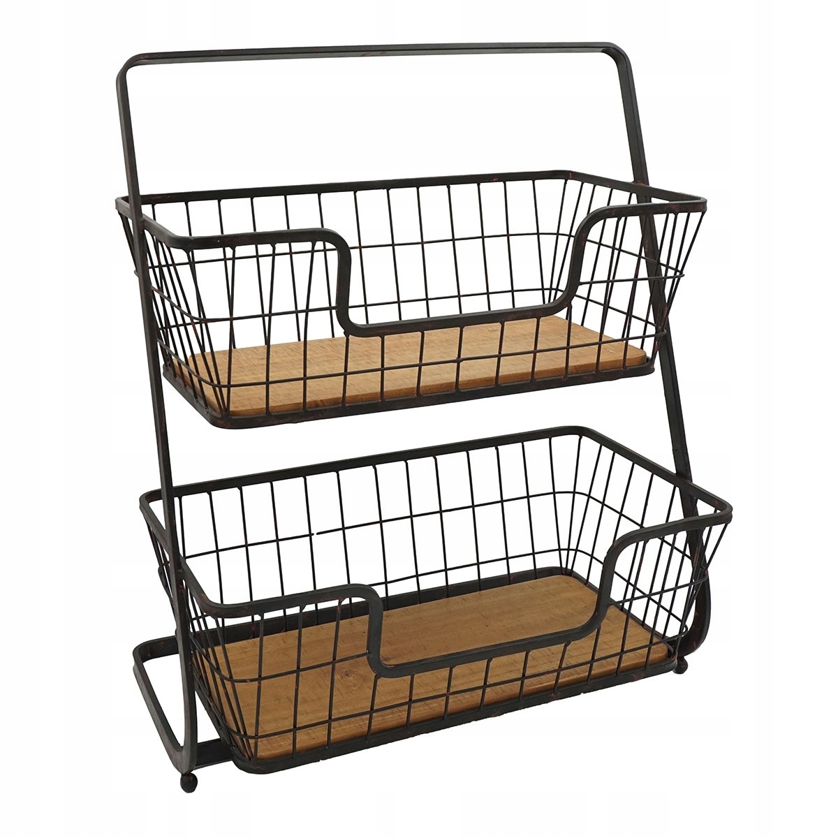 Dvojitý Kôš Z Dreveného Kovu Factory Loft Antic Line