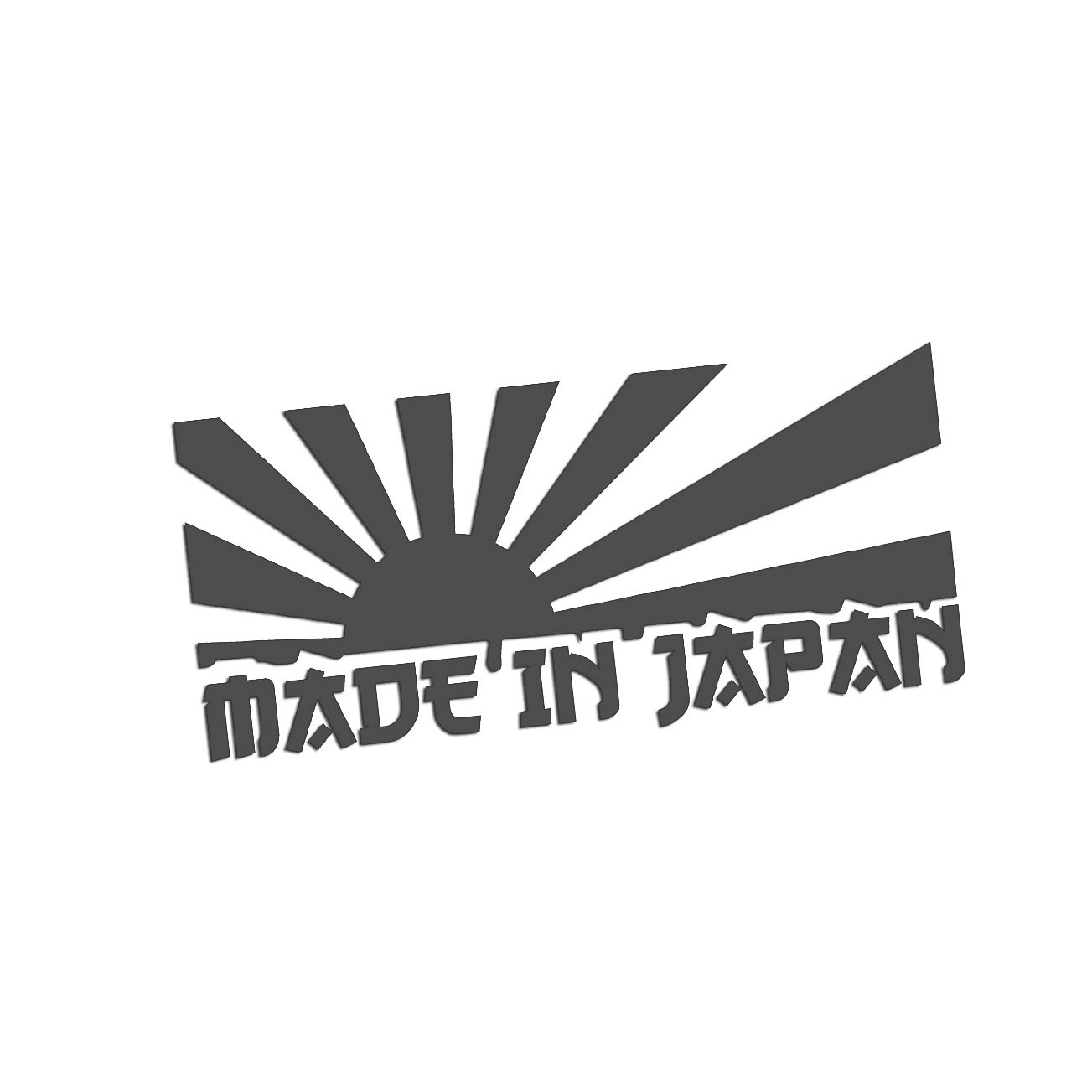 Wycinana naklejka Made In Japan Rising Sun do Suzuki grafitowa J and A
