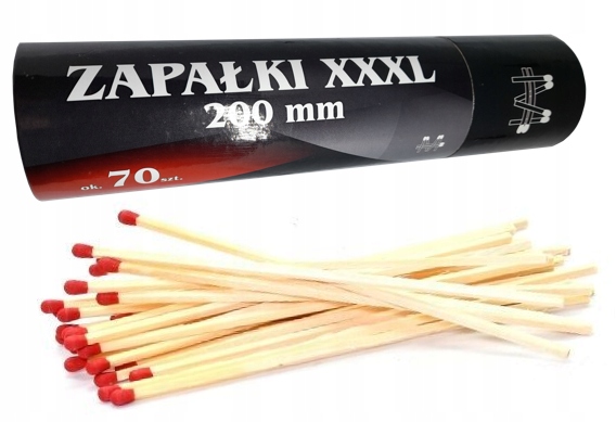 

Zapałki XXXL Max kominkowe Długie 19,5cm 70szt!