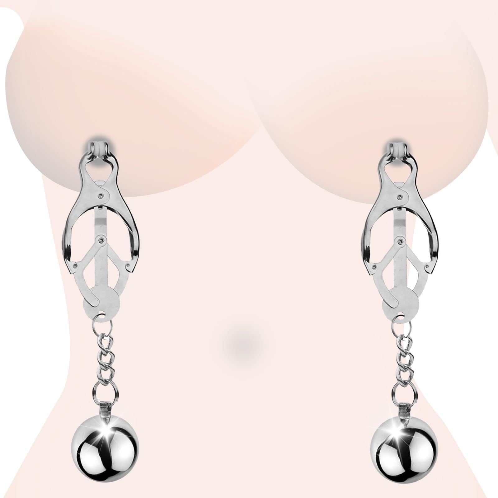 BDSMLOVE Zestaw Stymulatorów Sutków Z Obciążeniem Dla Kobiet I Mężczyzn — miniatura 6