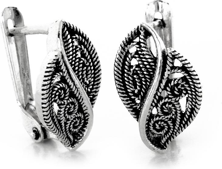 Dámské Stříbrné náušnice 925 anglické dámské ažurové zapínání jako dárek