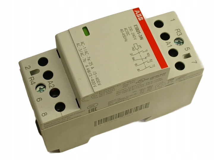 Stycznik modułowy ESB25-31N 25A cewka 230V Ac/dc na szynę Abb