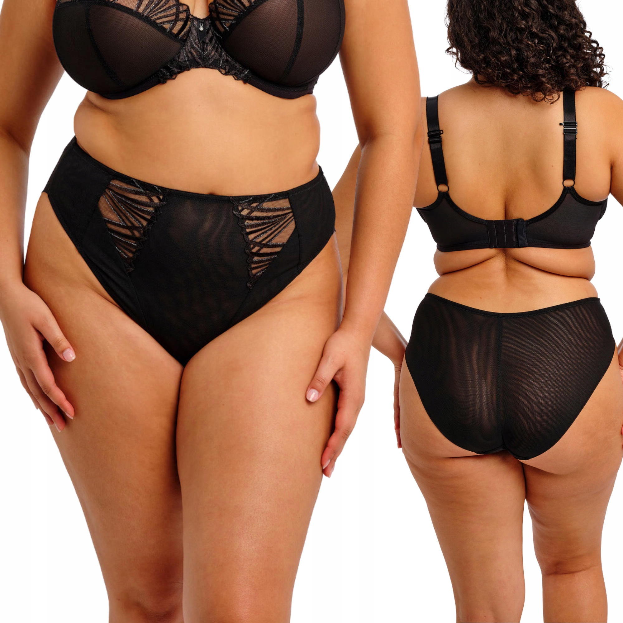 Kalhotky kalhotky s vysokým pasem maxi Elomi Reja černé XL