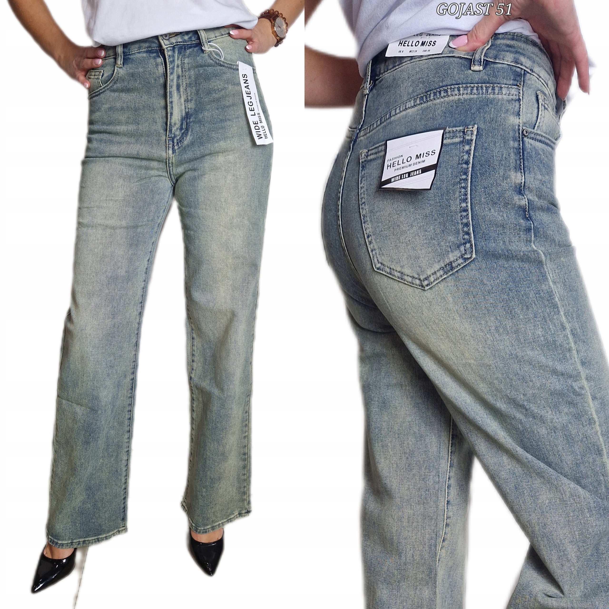 Dámské kalhoty Jeans Modrošedé zvony