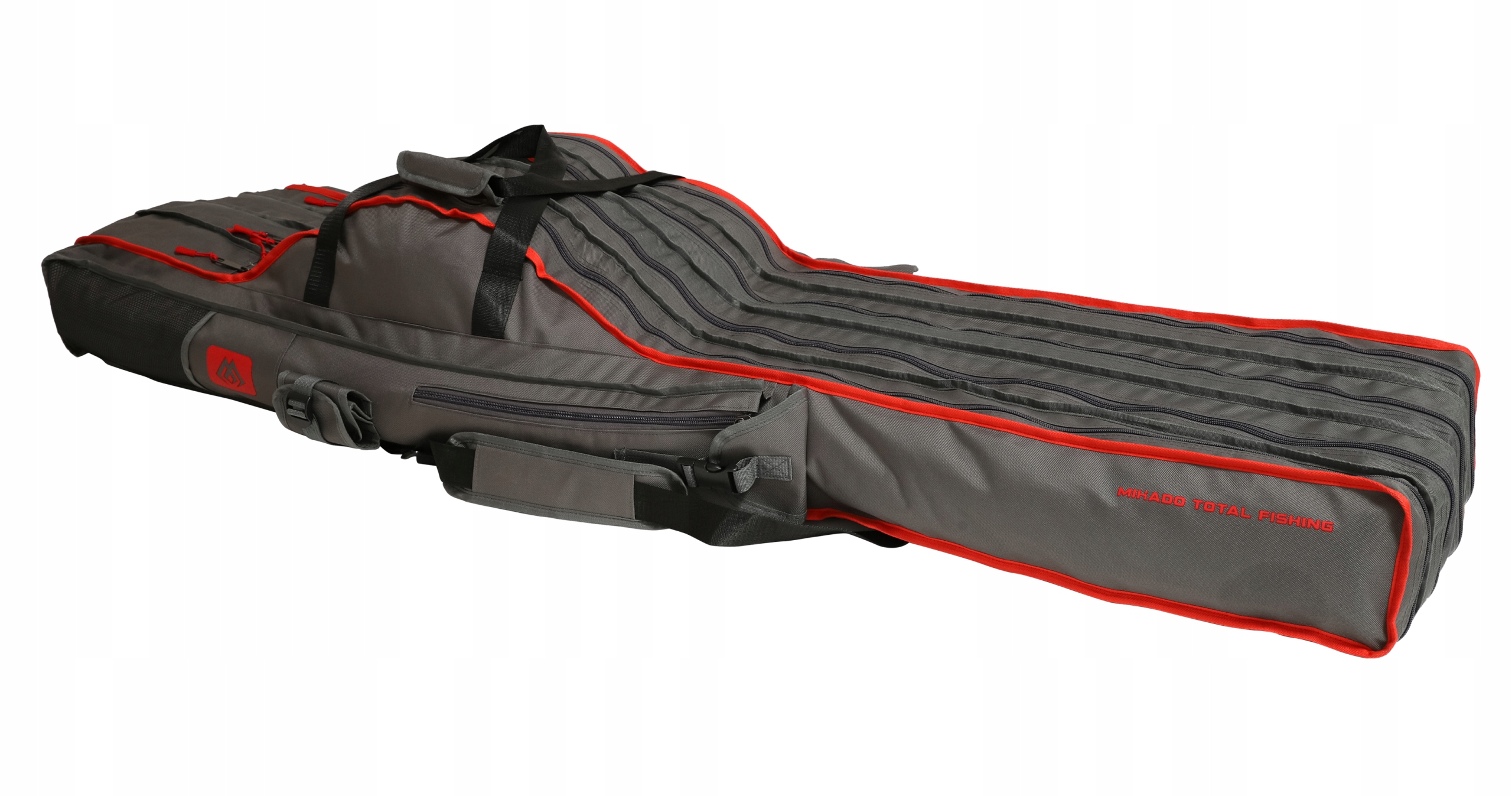 Obal na pruty 4 Komorový 160 cm Šedý Mikado