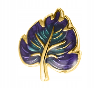 Zlatý přívěsek barevný lístek Leaf 925