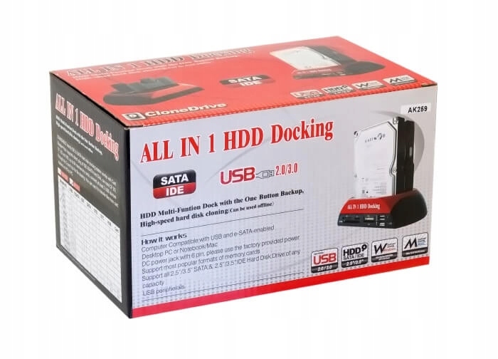 Stacja dokująca USB SATA ATA IDE HDD SSD Producent Inna