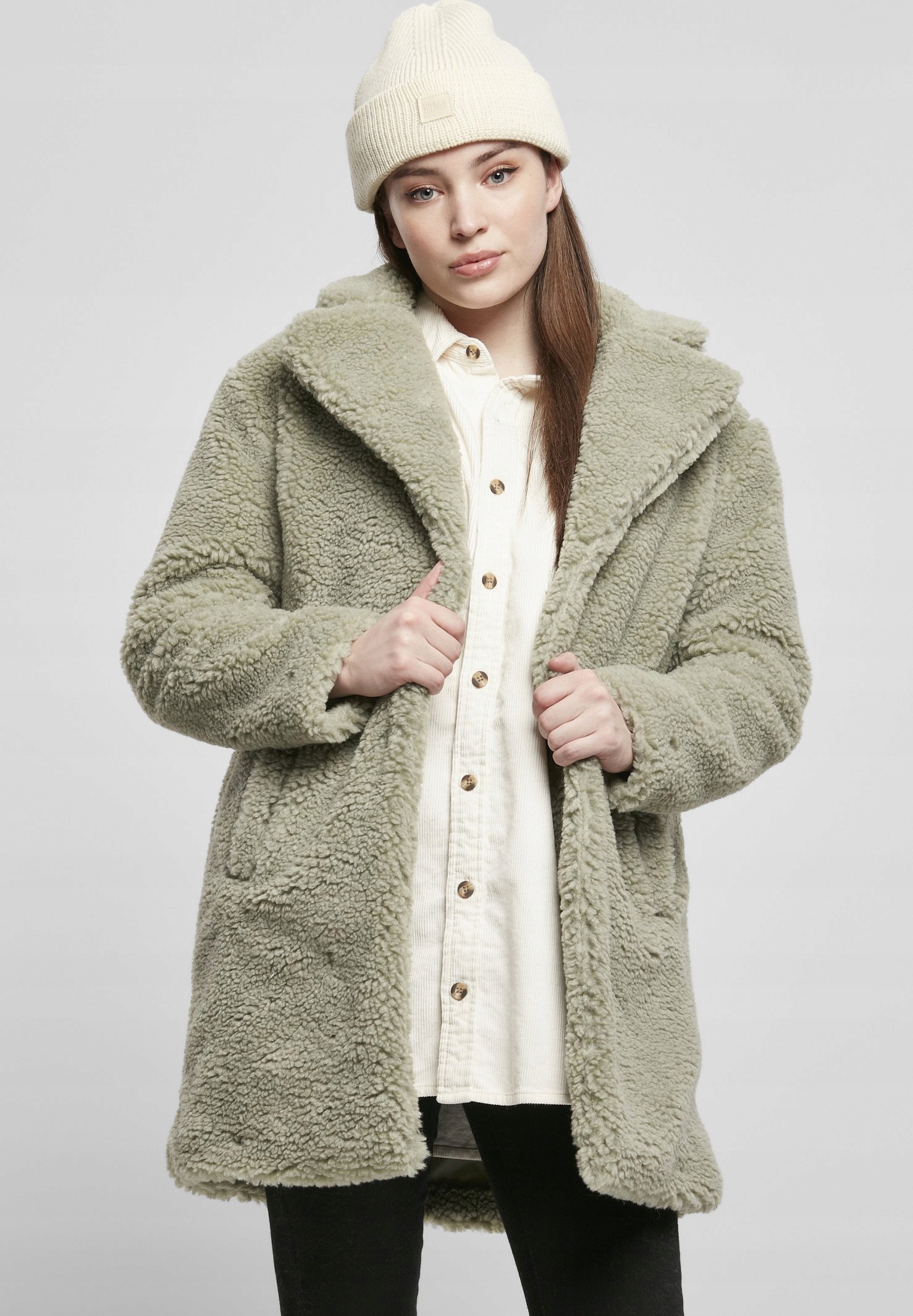 Urban Classics Zelený Kabát S Zateplením Teddy M 6FA