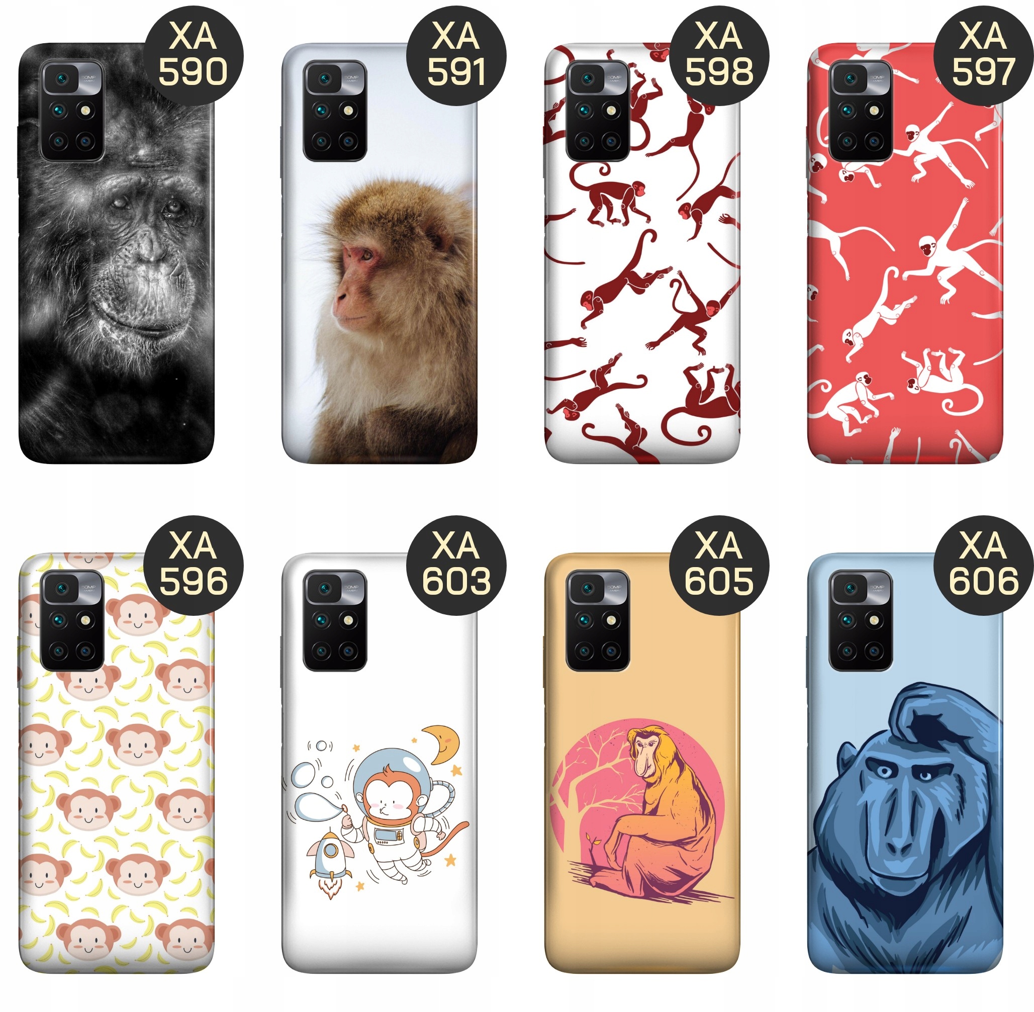 ETUI DO XIAOMI REDMI 10 WZORY MAŁPKI MAŁPA NOSACZ OBUDOWA POKROWIEC CASE Marka Hello Case