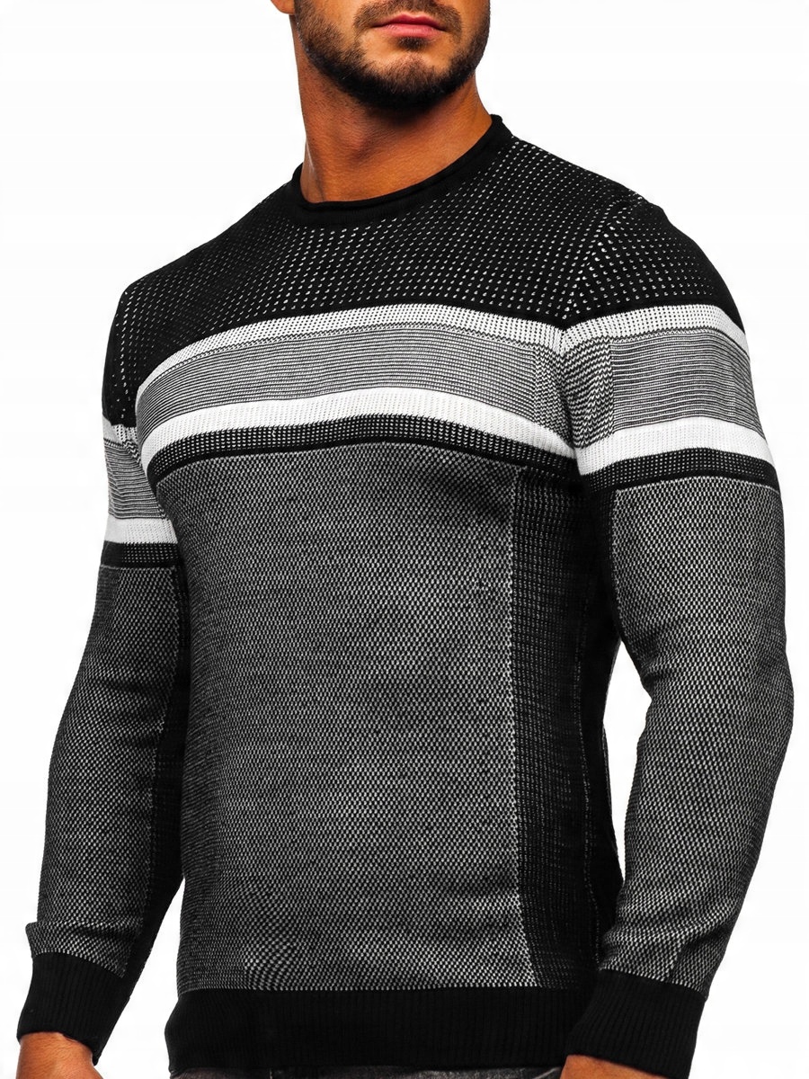 

Sweter Męski Klasyczny Czarny 2510 DENLEY_2XL