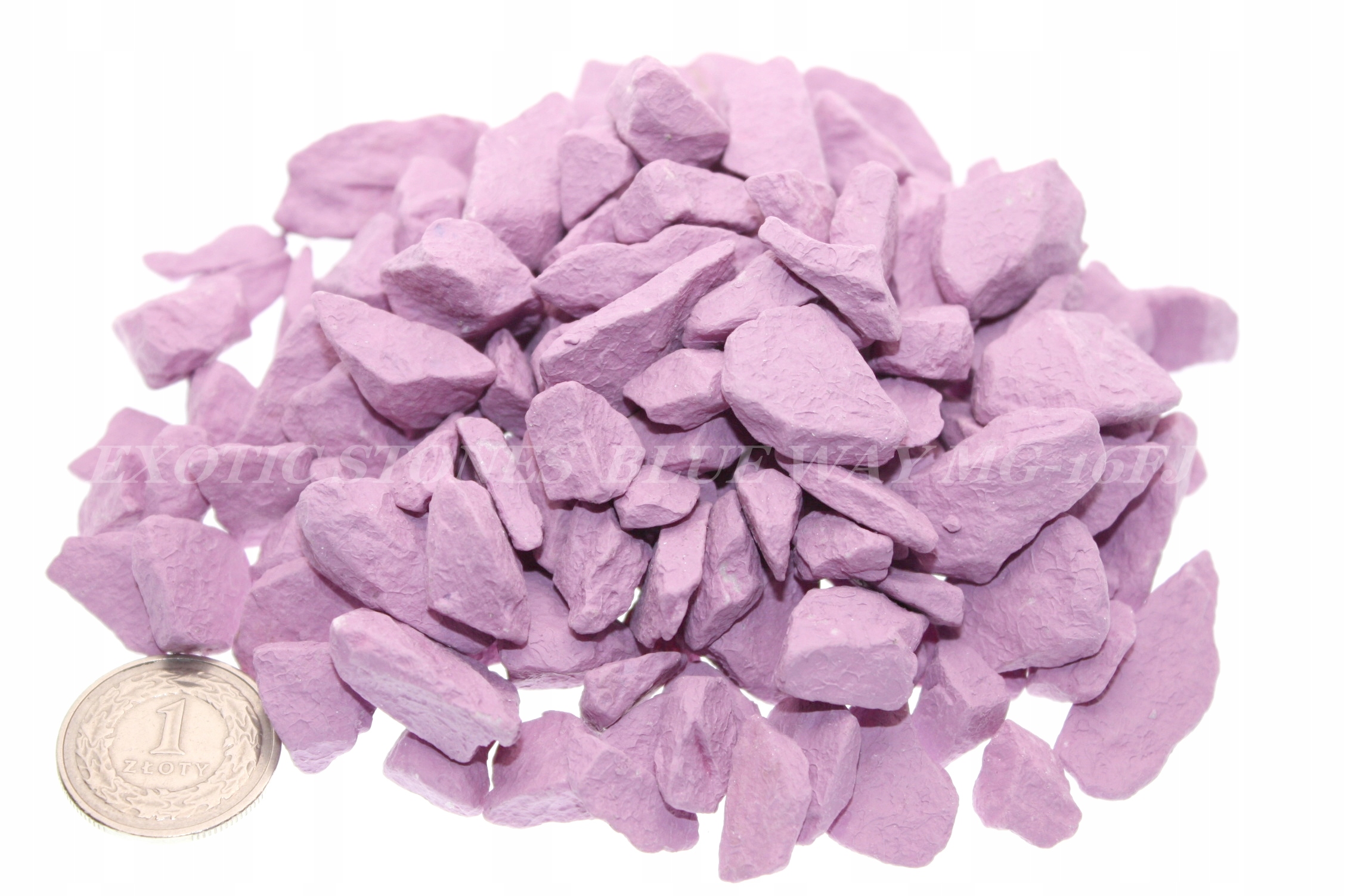 Dekorativní písek ne oblázek světle fialový zahradní fialový kámen 24 kg