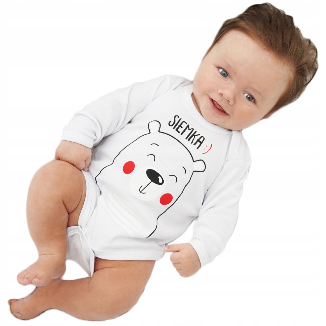 

Białe Body Miś Siemka dł. rękaw Robik r.98