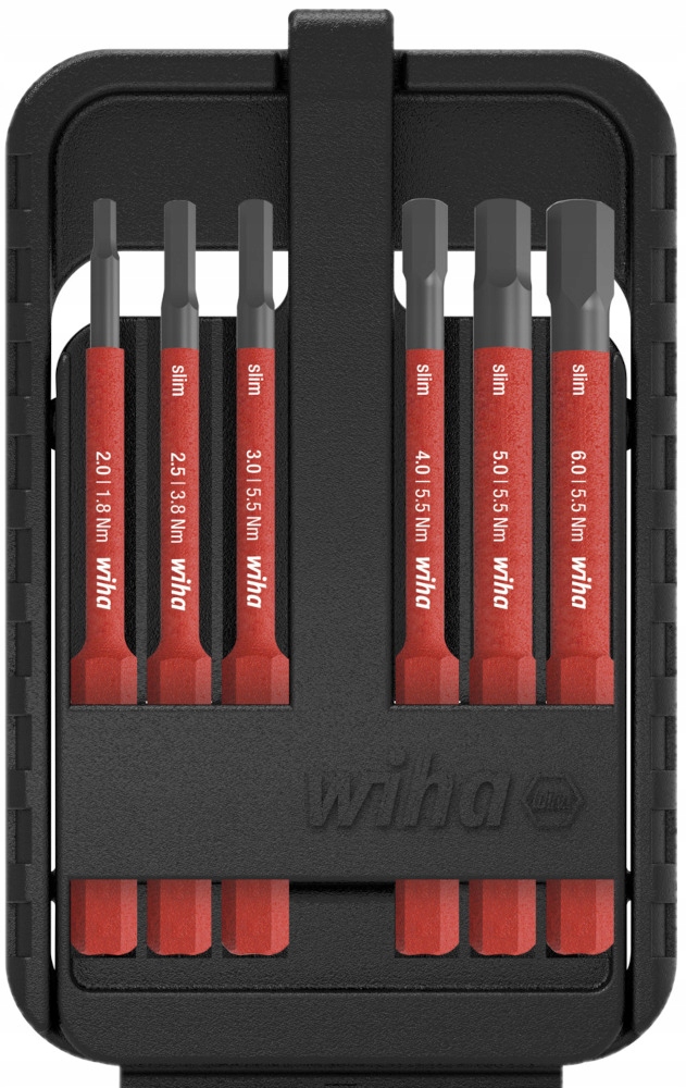ZESTAW 6 BITOW SLIMBIT ELECTRIC SZESCIOKATNE WIHA Number of Elements sets