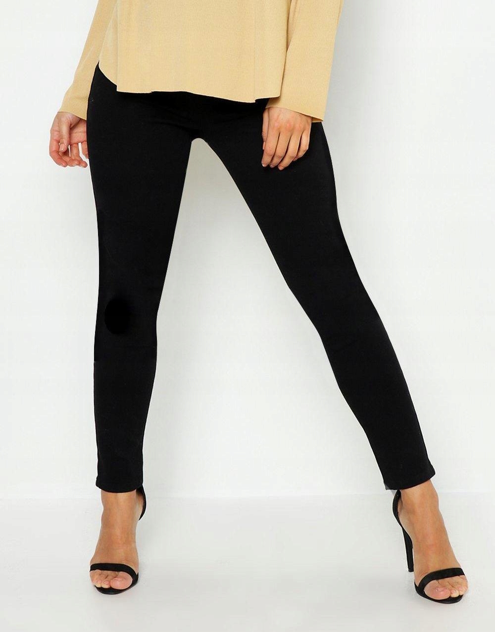 D0F111*BOOHOO SPODNIE CIĄŻOWE CZARNE _ 44 XXL Płeć kobieta