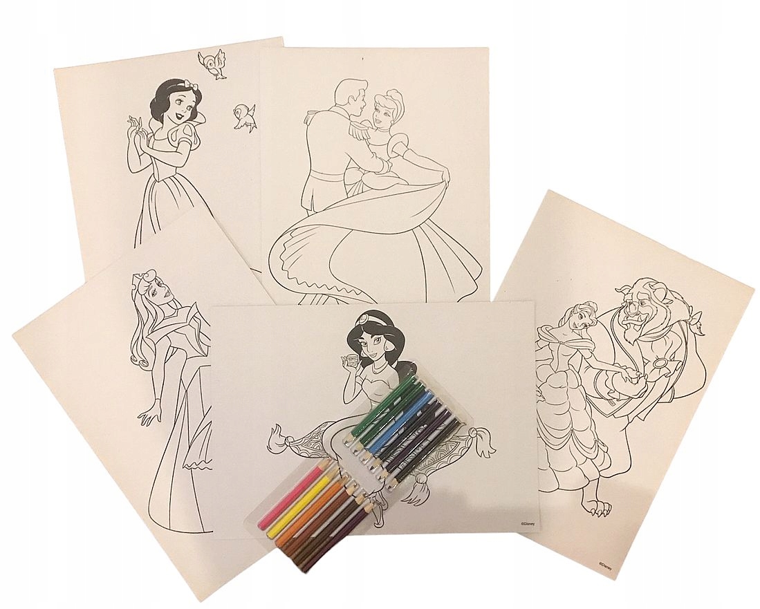 MALOWANKA obrazki A4 DISNEY Princess KSIĘŻNICZKI