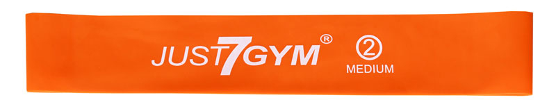 ZESTAW 4 GUM MINI BAND DO ĆWICZEŃ FITNESS JUST7GYM Szerokość 50 mm