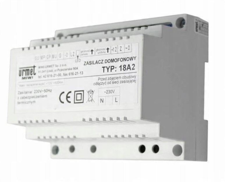 

Zasilacz 18A2 domofon unifon miwi urmet 18A2