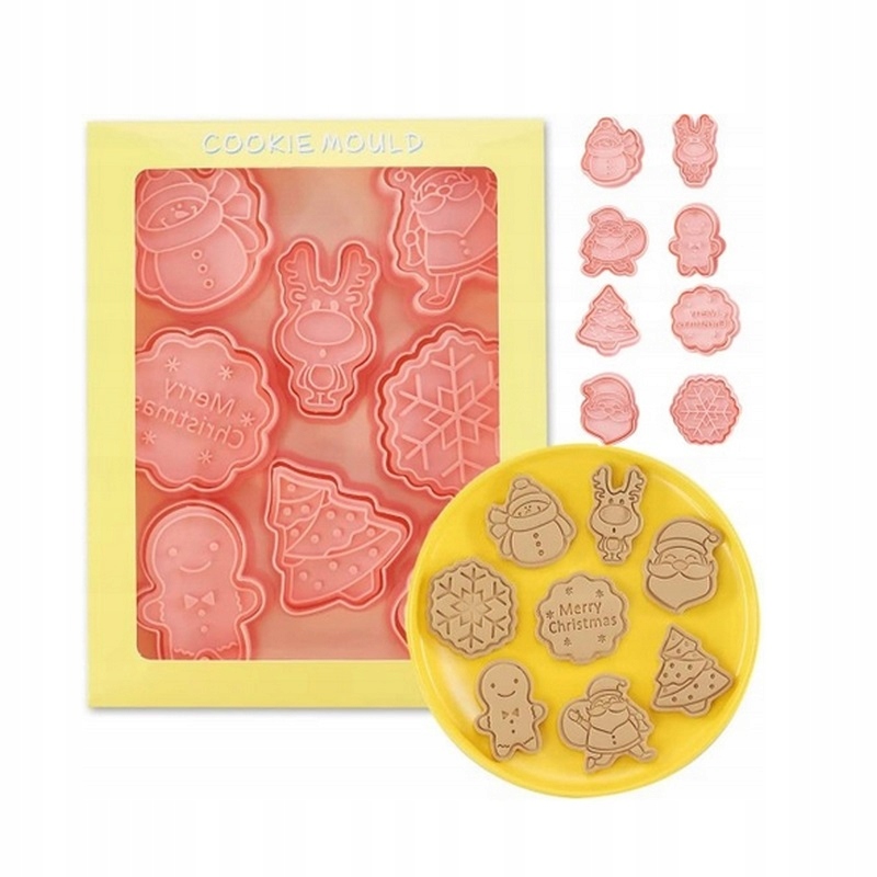 FORMY FOREMKI WYKRAWACZE DO CIAST CIASTEK PIERNIKÓW ŚWIĄTECZNE 8 SZTUK Rodzaj forma do ciastek