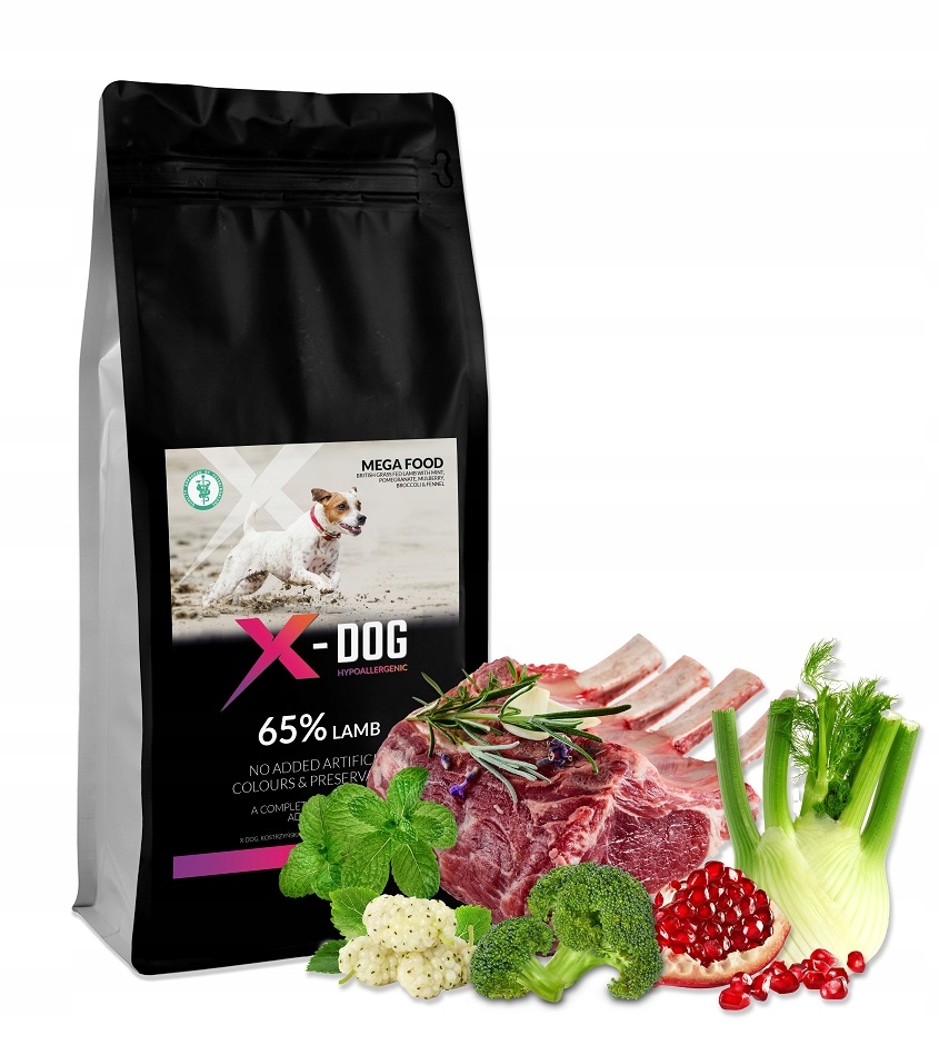 Sucha Karma Dla Psa Bryt. Jagnięcina Średnie Duże Rasy 12KG X-dog Food