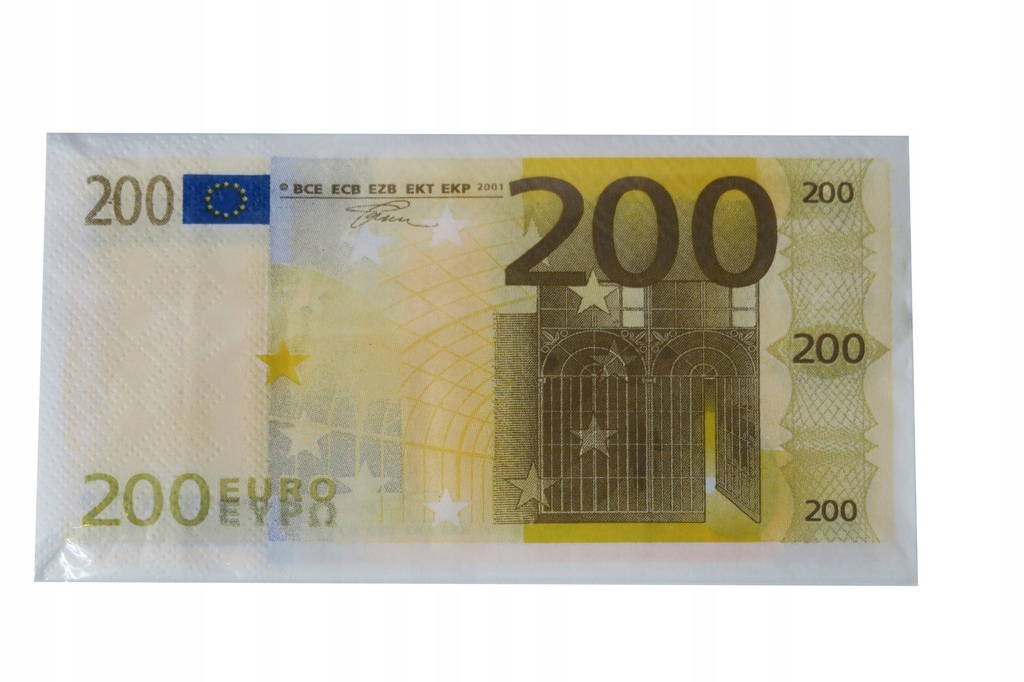 

serwetki papierowe dolary euro 10szt. 34x32