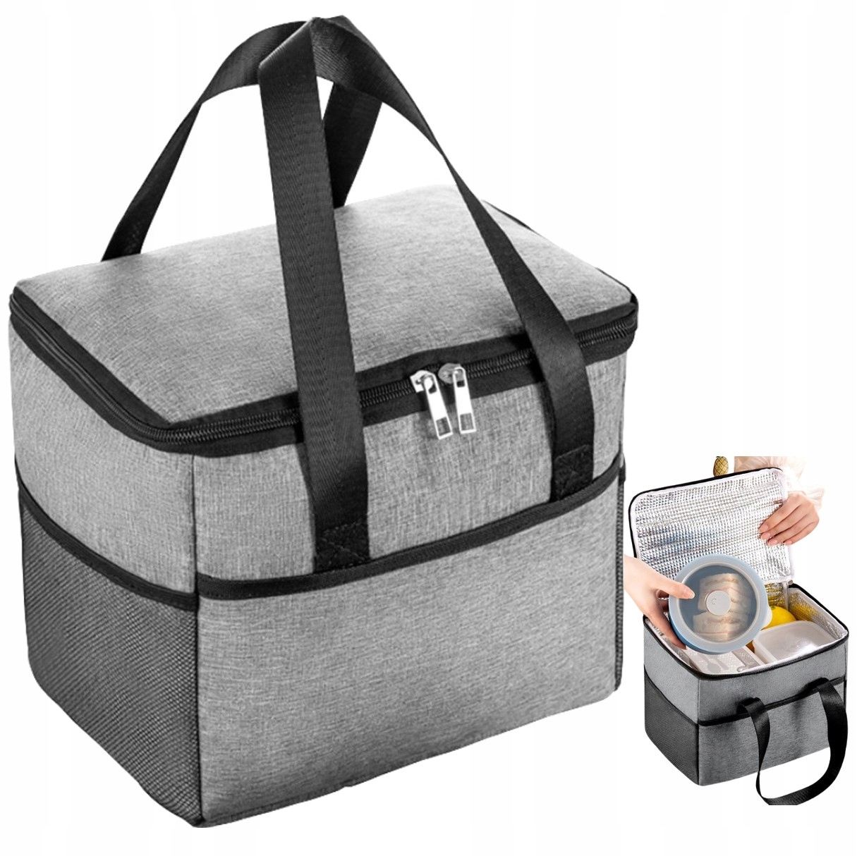 

Termiczna Torba duża Lunch Box jedzenie Śniadanie