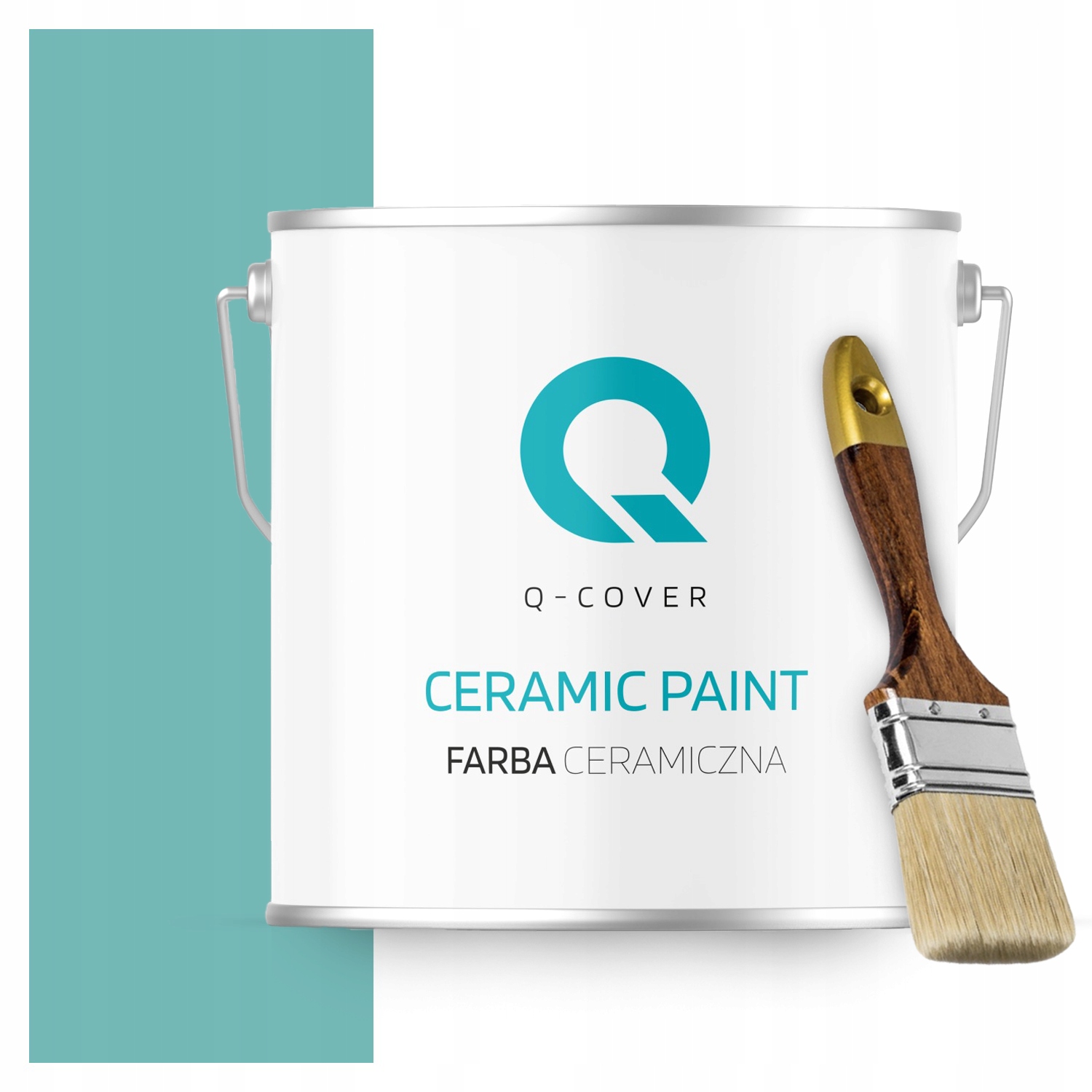 Keramická Farba Na Stenu Tyrkysová H1441 Biela 5 L Matná Štetec
