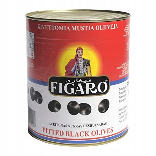 Levně Figaro Černé Olivy Vypeckované 3 kg