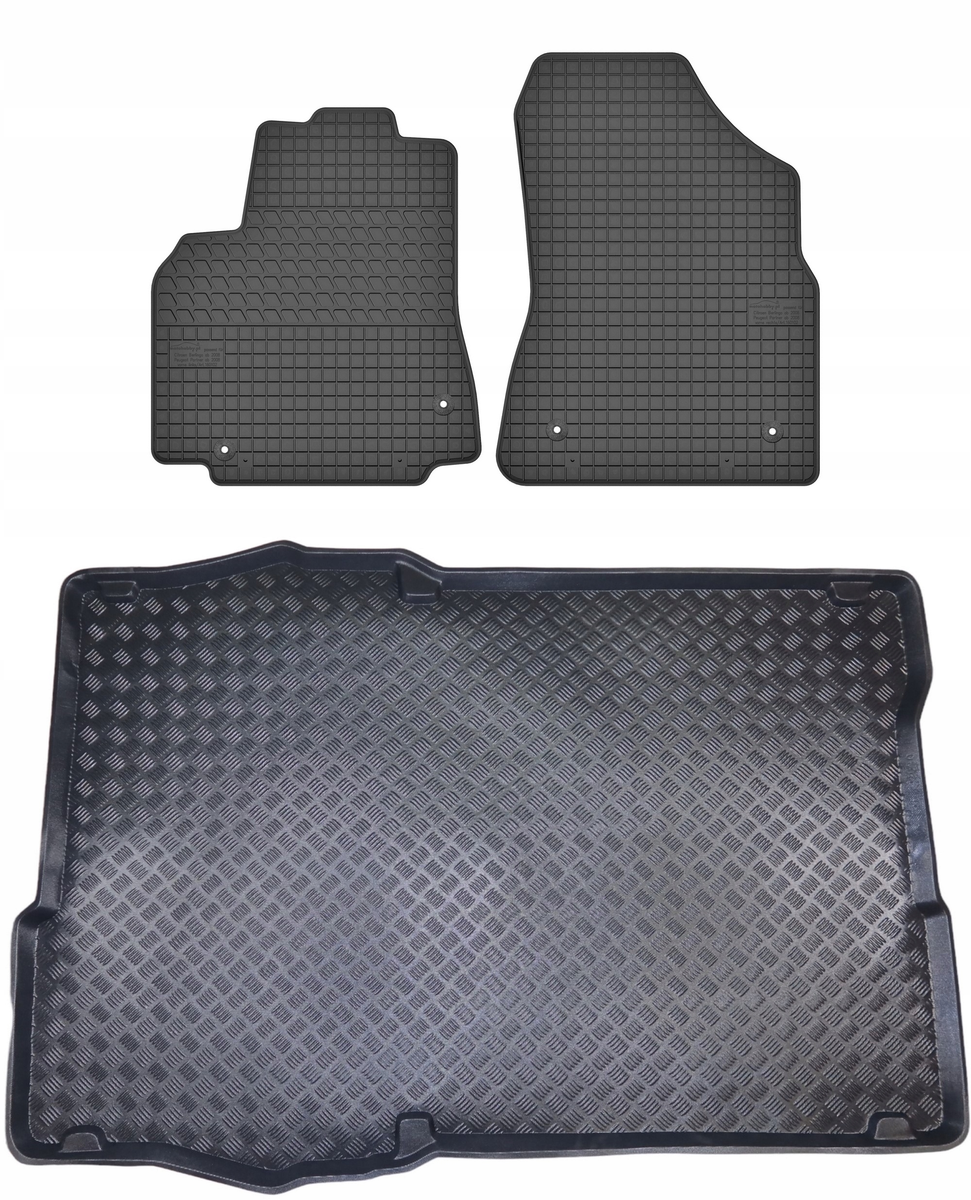 Koberce podložka do zavazadlového prostoru: Peugeot Partner (2 osoby; dlouhý) od 20 let