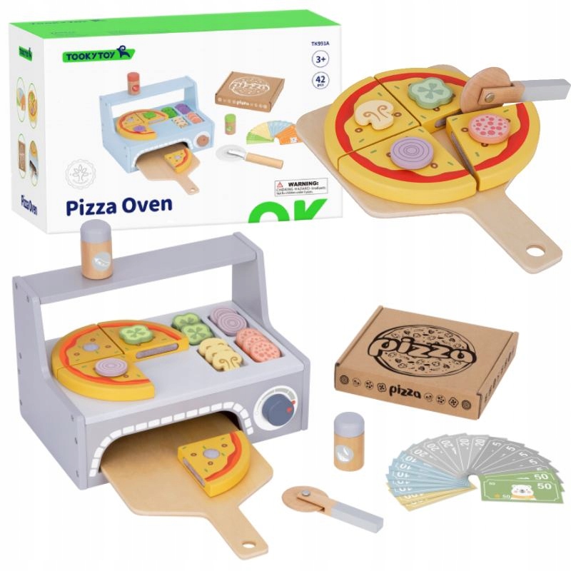 PIZZA NA RZEPY DREWNIANY ZESTAW DO KROJENIA PIEC RESTAURACJA PZZERIA 3+