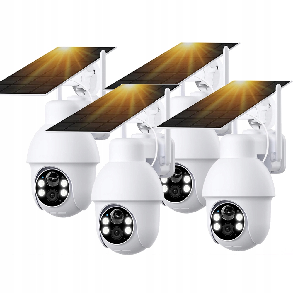 5MPx Venkovní Solární Smart Kamera Otočná Ip Wifi Full Hd 4X Zoom 4ks