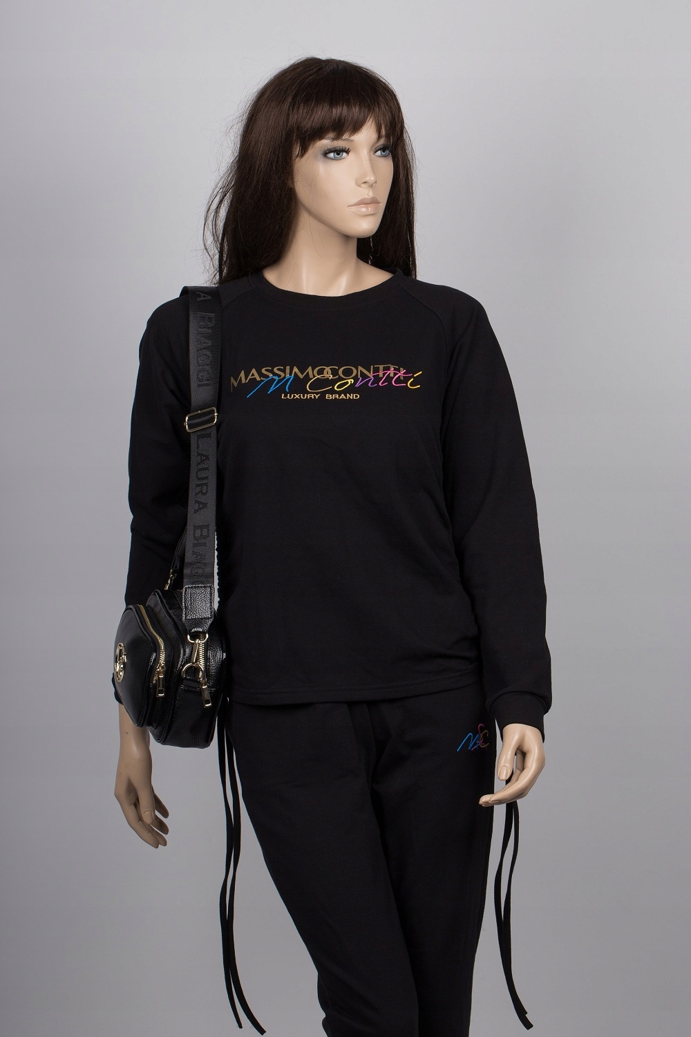 LISTONOSZKA LAURA BAGGI POLSKA TOREBKA CZARNA LOGO Styl miejski