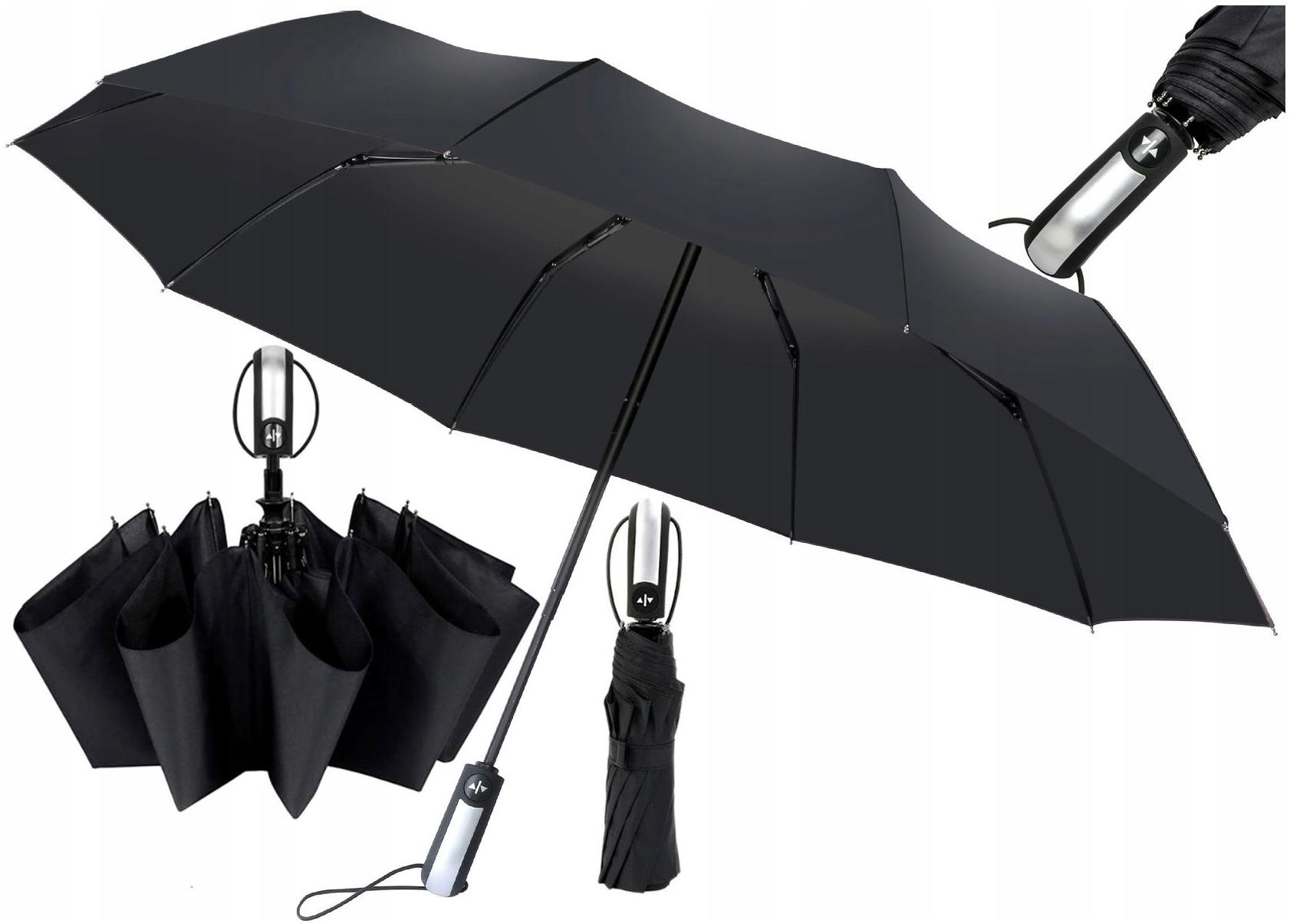 Parasolka Automatyczna Czarn Automat Parasol mocny
