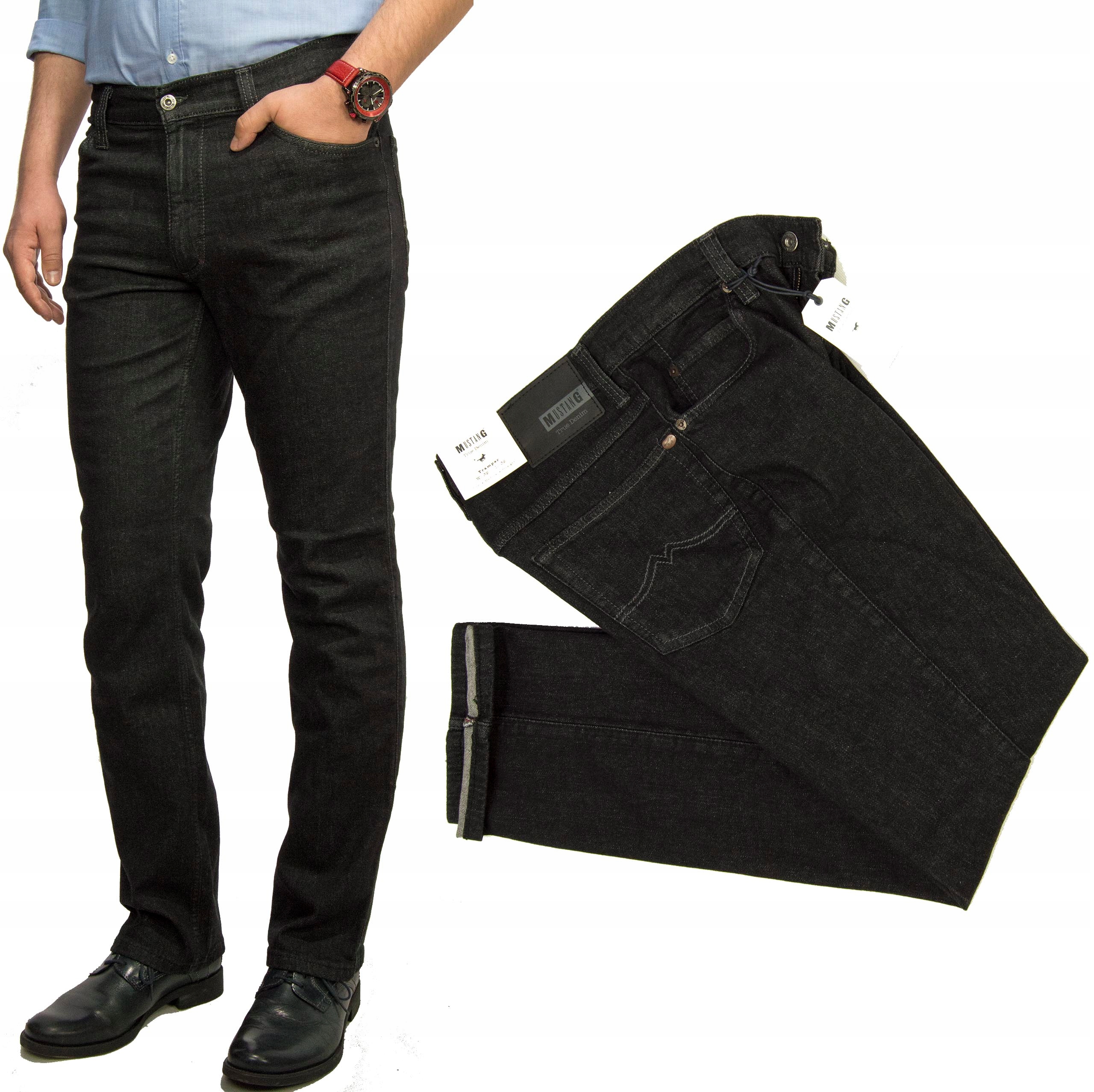 

Mustang Tramper Black 980 spodnie jeansy W33 L32