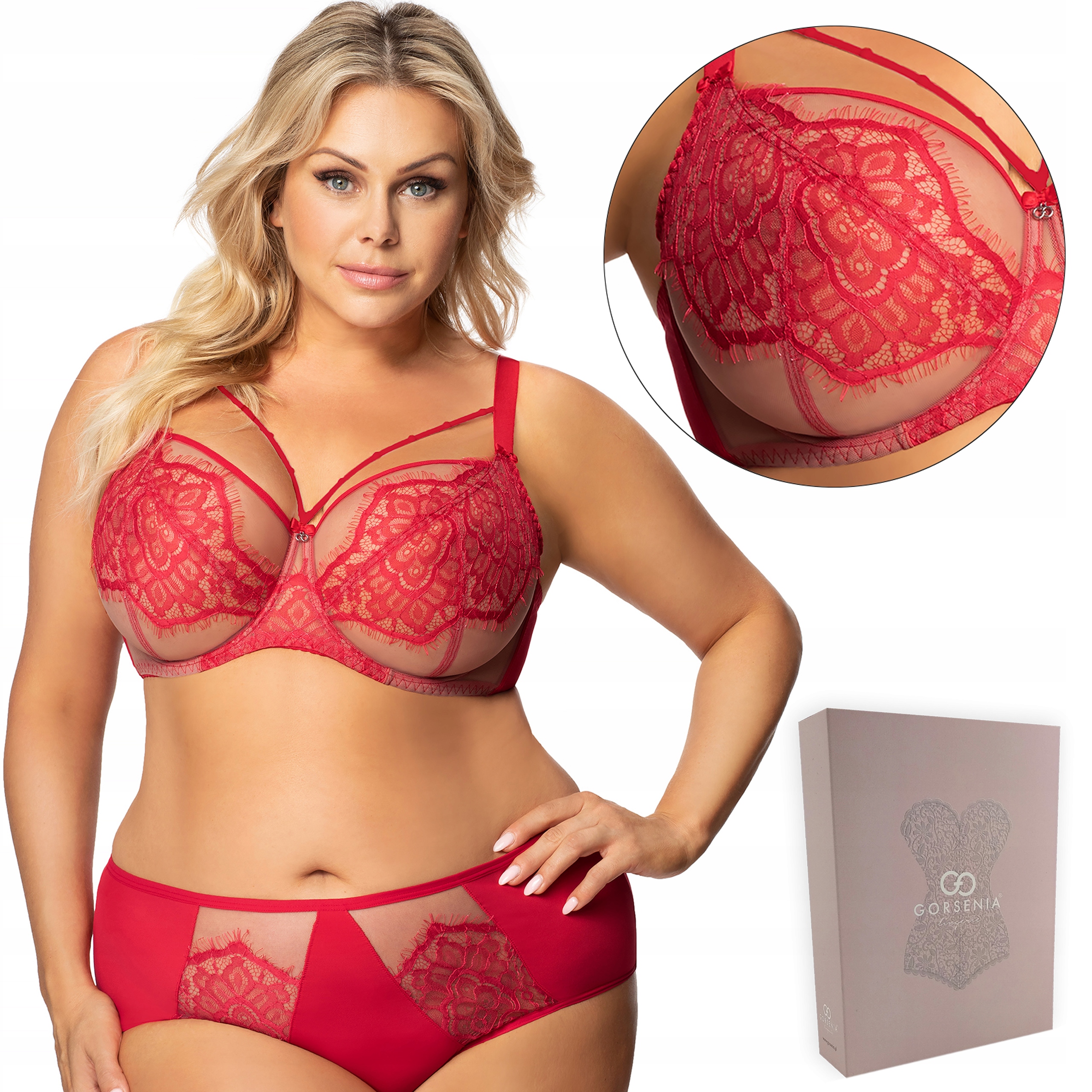 

Biustonosz Gorsenia K614 Memphis, Czerwony, 75K