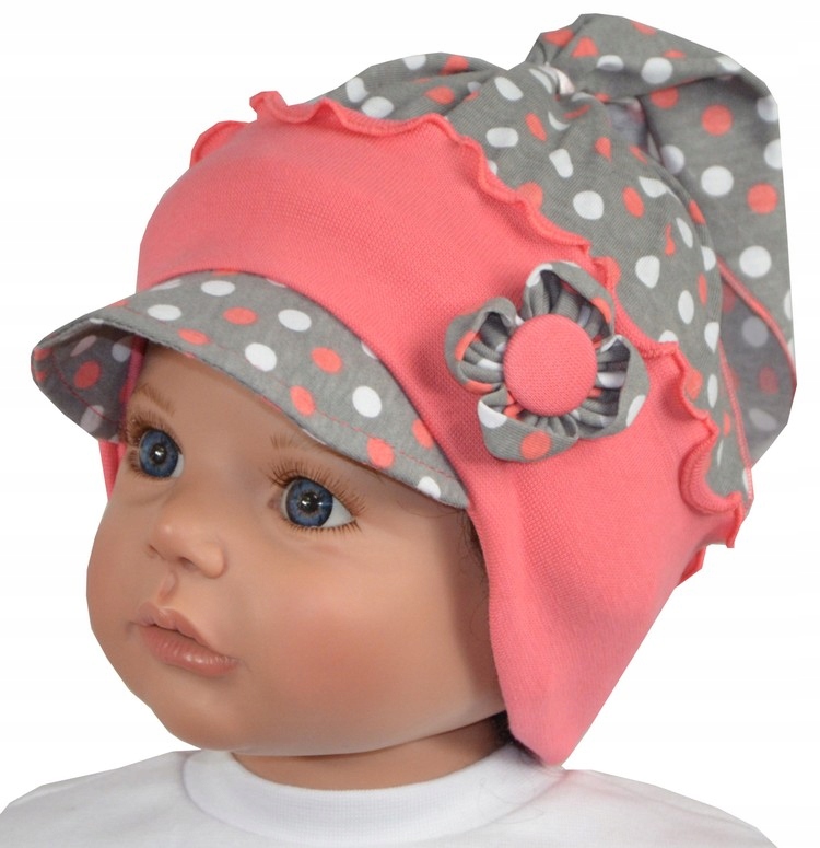 

chusta Asia 3-9m 40-45cm kropki koral