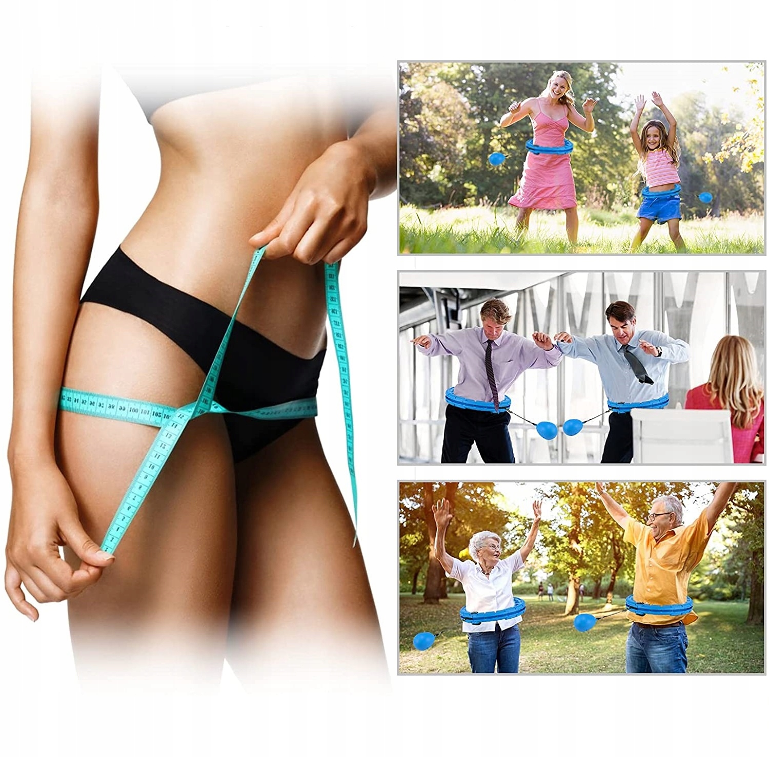 HULA HOP ODCHUDZAJĄCE Z OBCIĄŻENIEM SMART HULAHOP Z WYPUSTKAMI DO ĆWICZEŃ Stan opakowania oryginalne