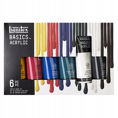 Akrylové barvy Liquitex, sada 6 x 118 ml