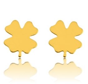 

Kolczyki wkrętki Koniczynki Z Ogonkiem złote