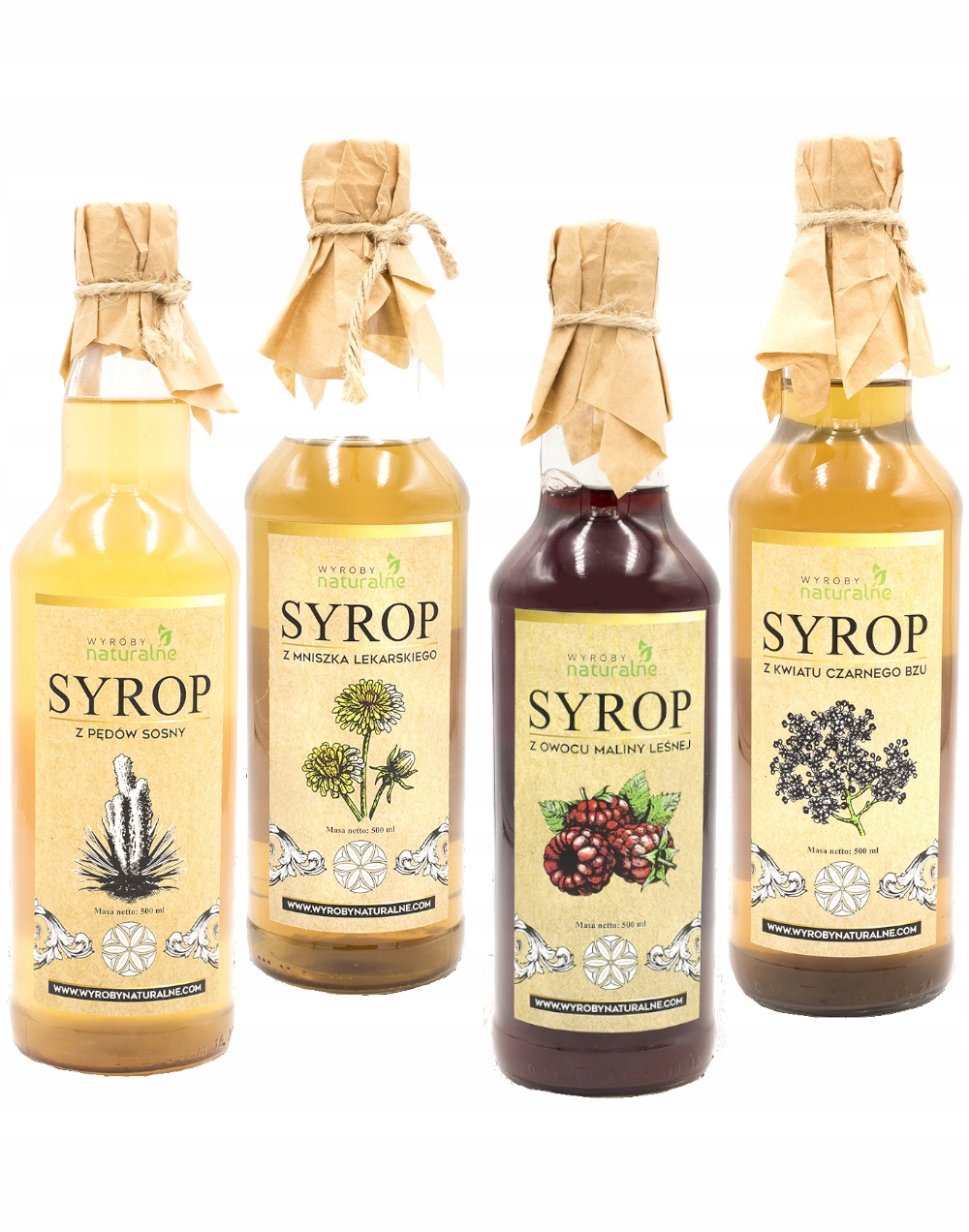 Zestaw syropów Wyroby Naturalne 4x500ml