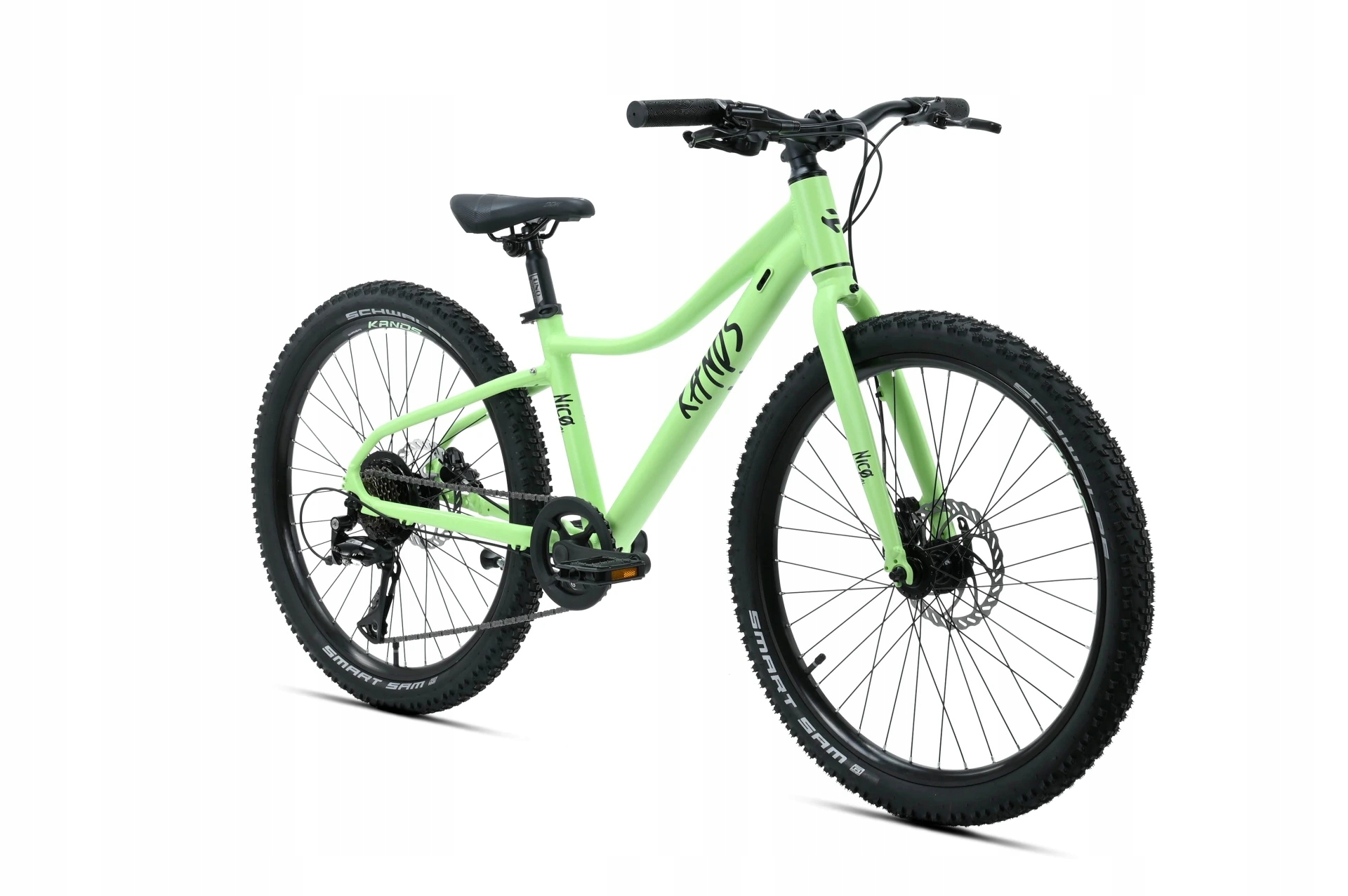 Lekki rower młodzieżowy Mtb 24 Kands Nico aluminiowy St limonkowy 2026