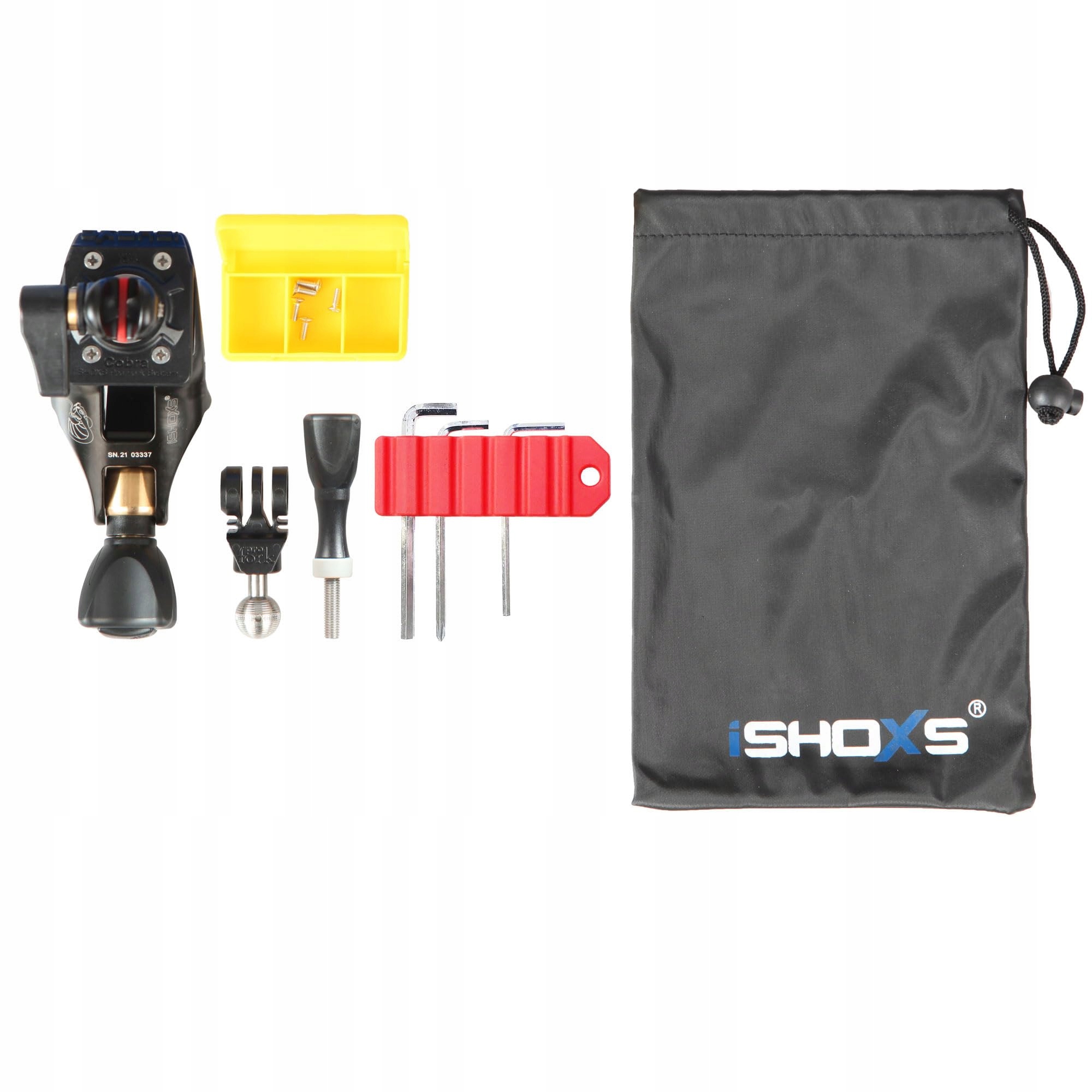 Aluminiowy Uchwyt Rurowy GoPro Action Cam 15-50mm 360 Rower Moto iSHOXS — miniatura 2