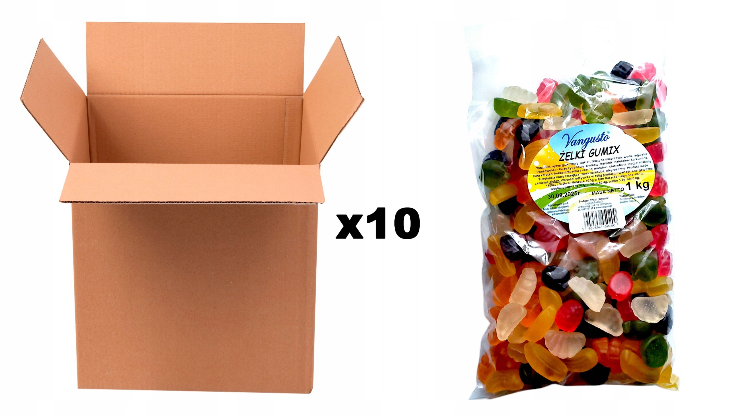 Levně Želé Bonbony Vangusto 10x1 kg Gumix