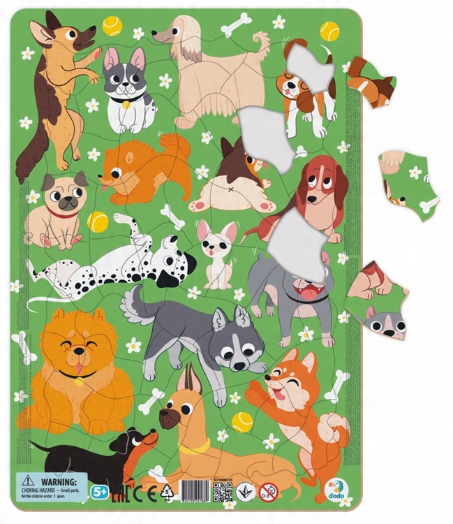 

Dodo Puzzle Ramkowe Psy Pieski 53 Elem DOPR300219