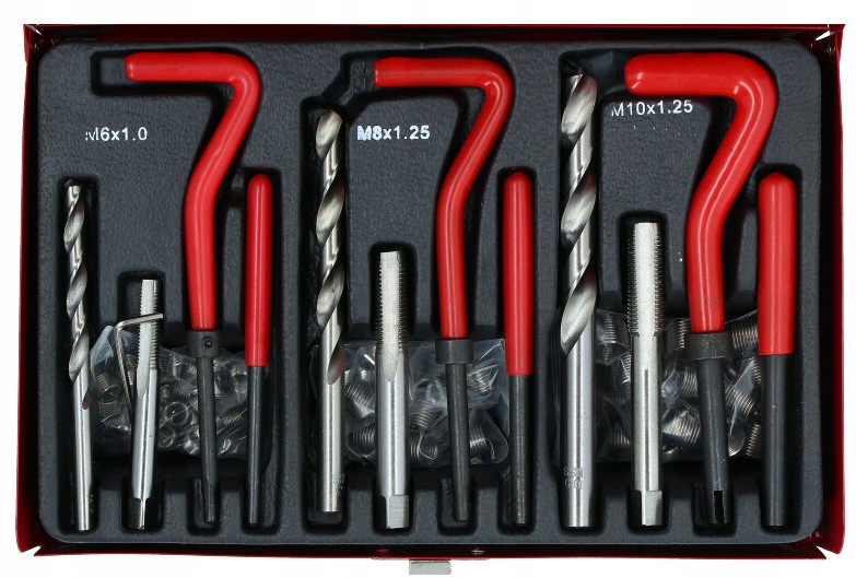 ZESTAW NAPRAWCZY GWINTÓW 88 ELEMENTÓW M6 M8 M10 Marka inna