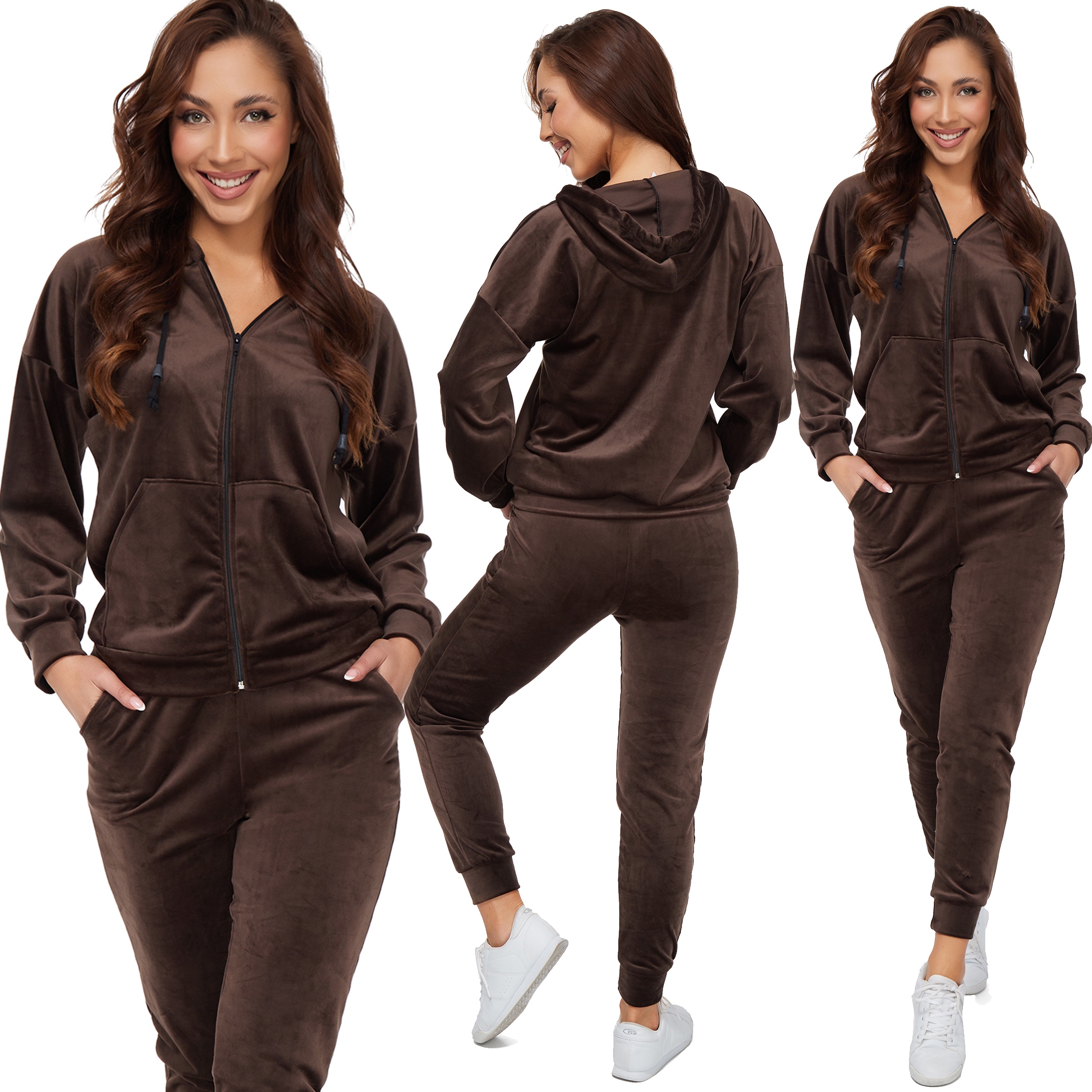 324_ 3XL/46 _welurowy Komplet Dresowy