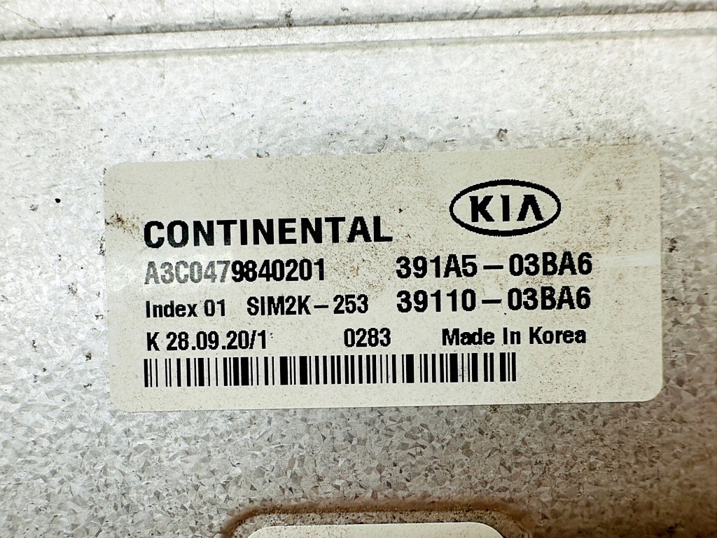 # STEROWNIK KIA STINGER 391A5-03BA6 # Typ samochodu Samochody osobowe