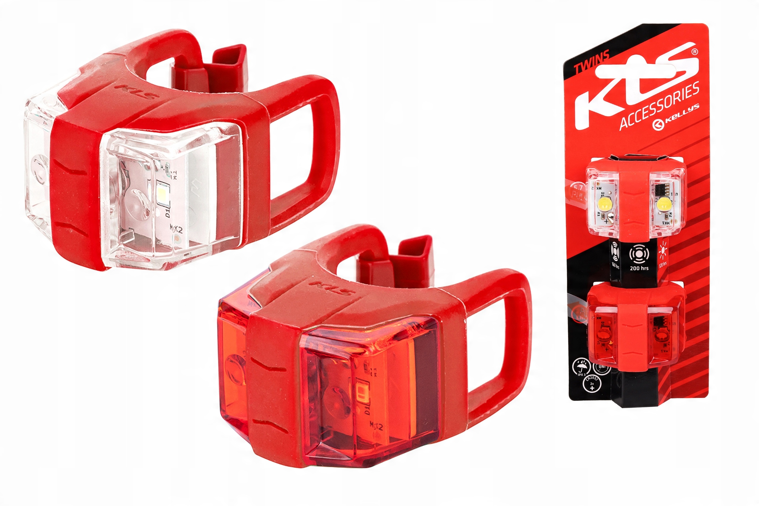 

Zestaw Oświetlenia Kellys Kls Twins II red