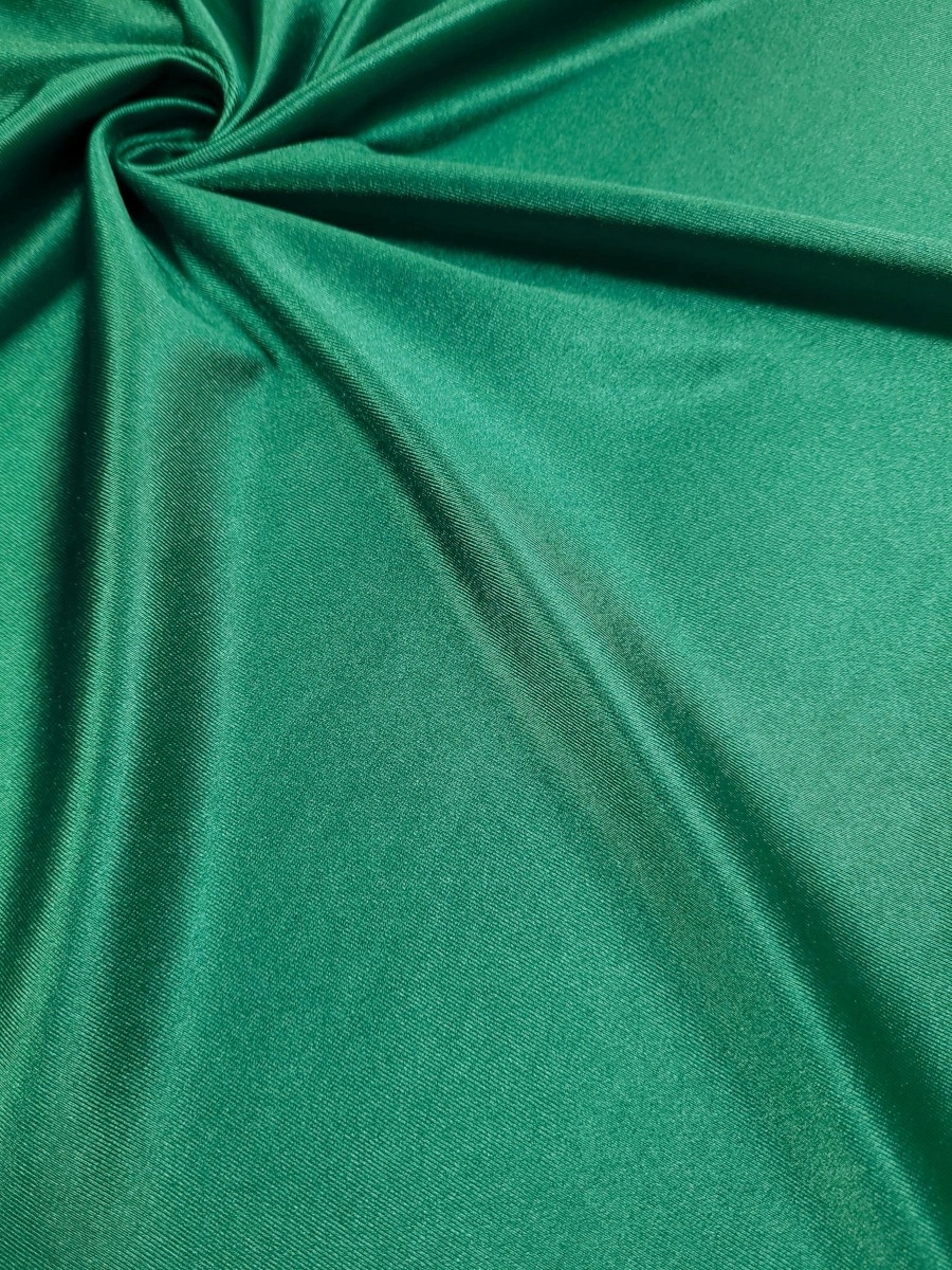 Dzianina satynowa materiał lycra szmaragd 0,5 mb