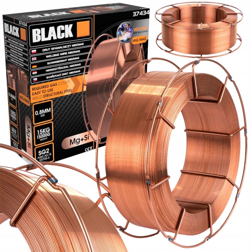 Svařovací Drát SG2 Mig/mag Migomat 0,8 15 Kg 15000 G K300 Black Premium